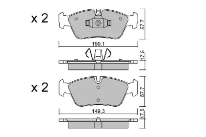 Комплект тормозных колодок (AISIN: BPBM-1003)